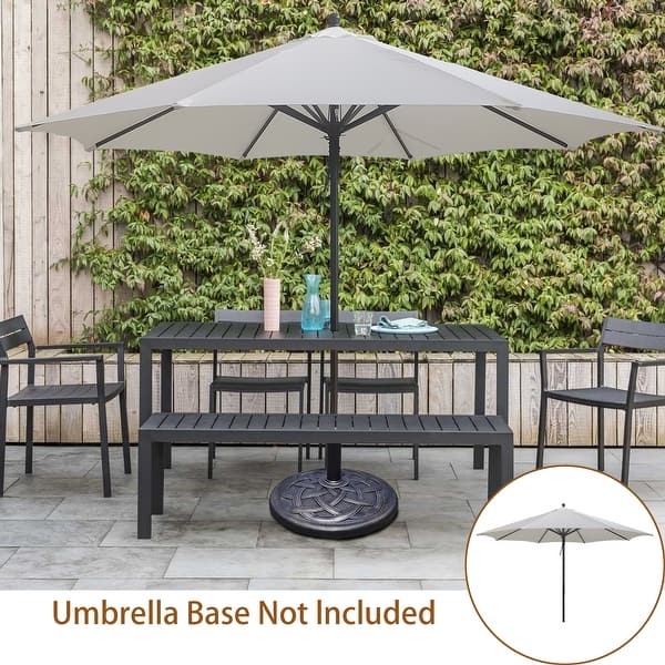 8x8 patio umbrella Clihome 8x8 ft Offset Cantilever Patio Umbrella Outdoor Market Square Umbrella with 360 Rotation-Gray in Brown