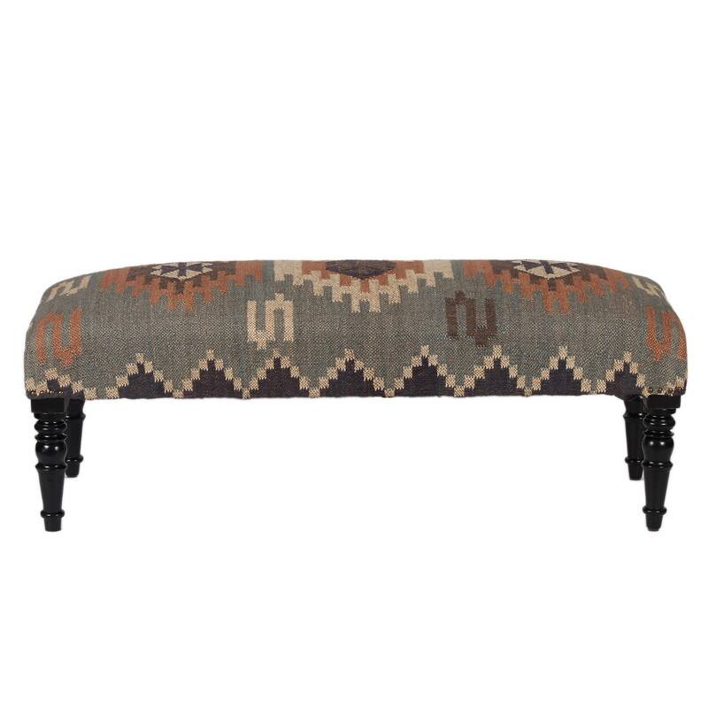 Handmade Upholstered Wooden Bench - 48" W x 16" L x 18" H