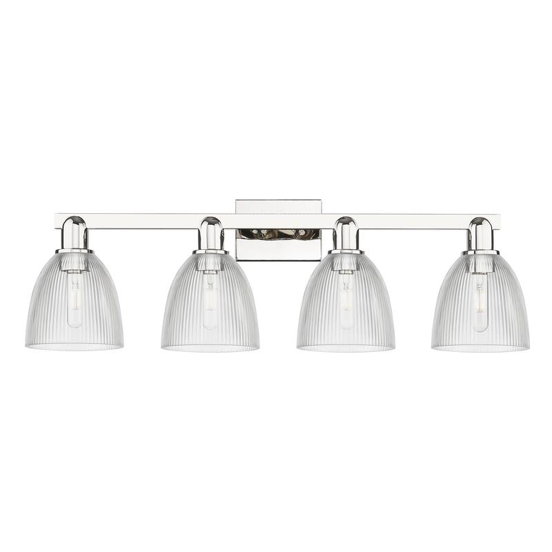 Innovations Lighting Endless Possibilities Arcadia - Castile - 4 Light 33" Bath Vanity Light - Clear/Polished Nickel