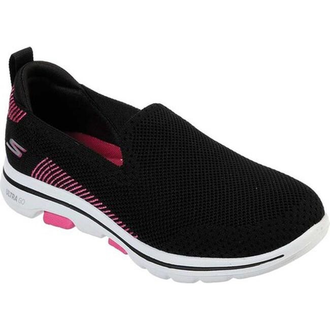skechers pink and black