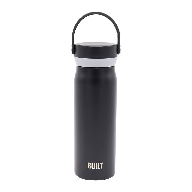 Built 20Oz Stainless Steel Cascade Tumbler with Handle Lid - Black