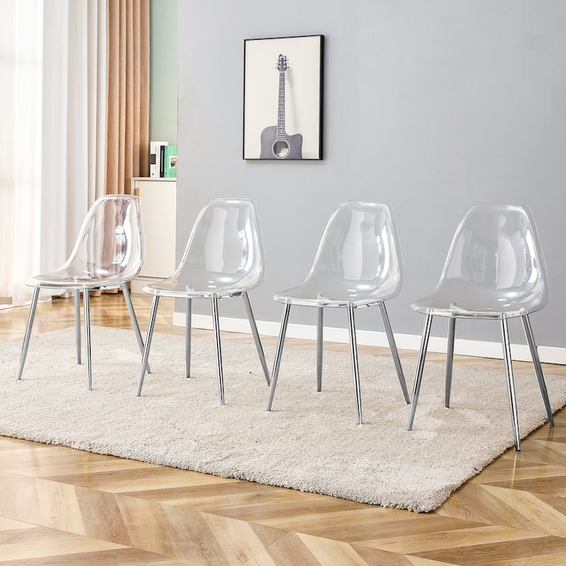 Modern minimalist transparent dining chair