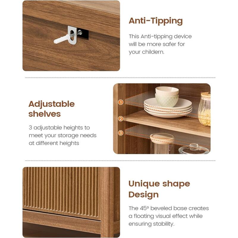 Sideboard Buffet Storage Cabinet,Buffet Table Storage Doors and Drawer