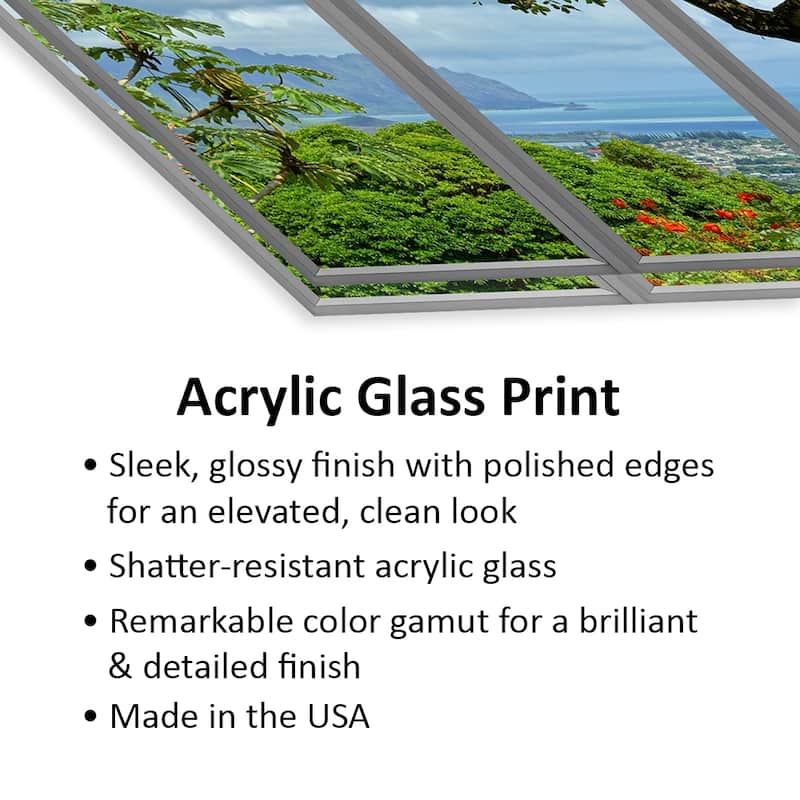 Hawaii Window View Print On Acrylic Glass by Unknown Artist