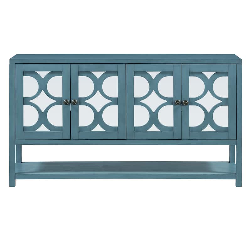 60''W Sideboard with Mirrored Doors - N/A