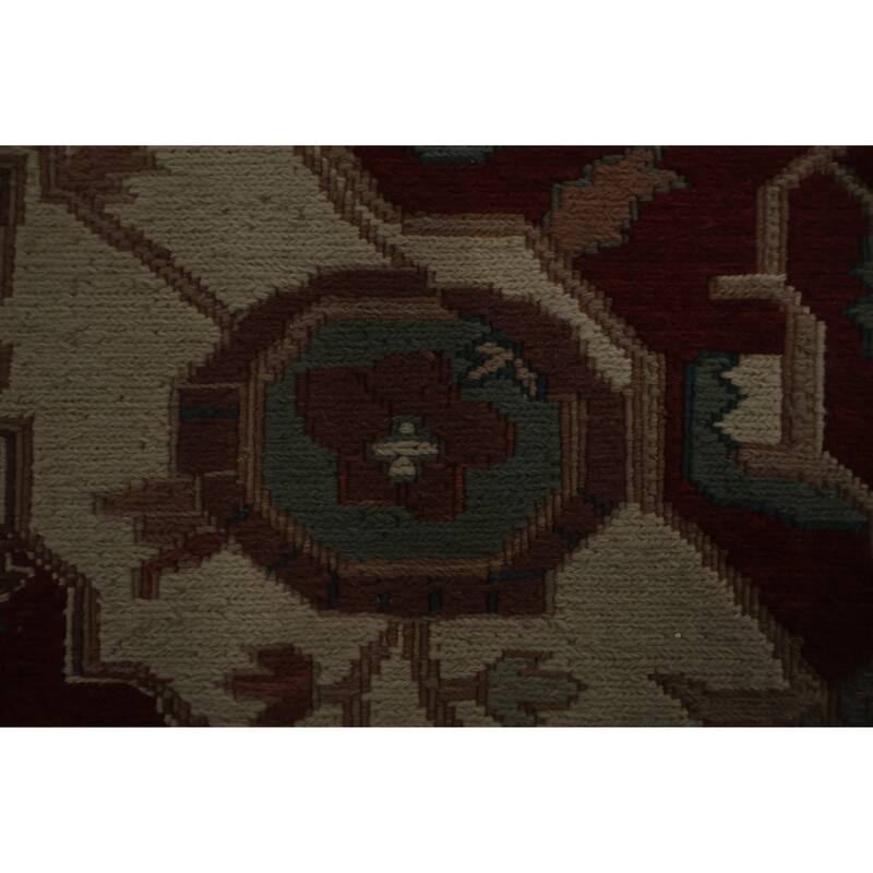 Hand Knotted Oriental 100% Wool Carpet Traditional Medallion Oranges & Rust Sumak Area Rug - 8' 9'' X 5' 11''