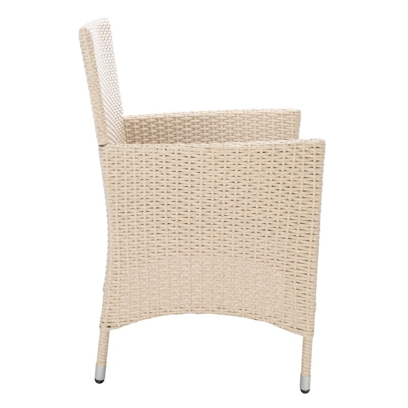 SAFAVIEH Outdoor Lianna 9-Piece Wicker Dining Set - 75Wx35Dx29H