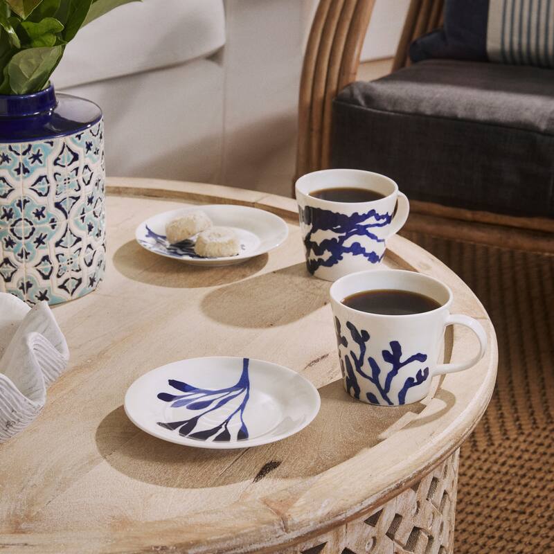 Royal Doulton 1815 Pacific Mug 13.5oz 2025 Mixed Patterns Blue, Set of 4