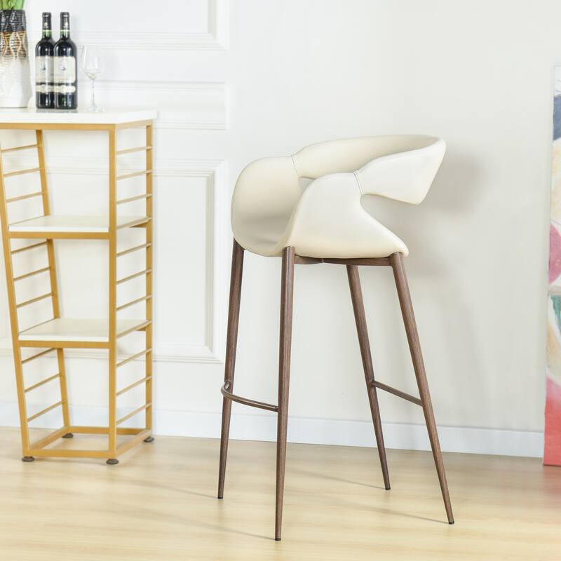 StyleCraft Luna Curved-Back Bar Stool - Set of 2
