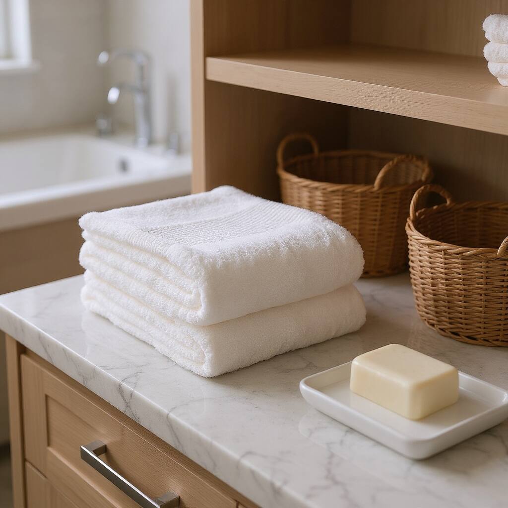 HomeRoots Set of Two Ivory Cotton 30" X 54" Quick Dry Terry Cloth Bath Towels - 54.00' X '30.00' X '1.00