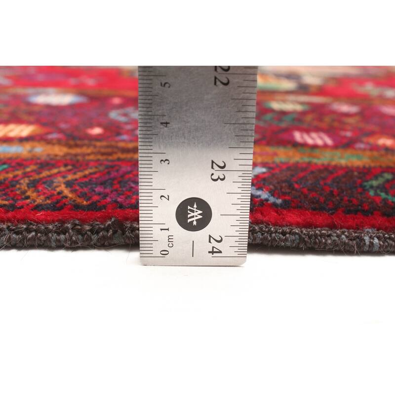 ECARPETGALLERY Hand-knotted Teimani Red Wool Rug - 2'11 x 4'10