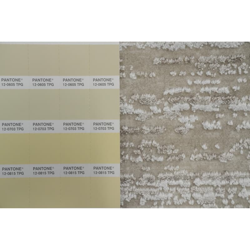 Machine Made Oriental Polyester Carpet Abstract Beige & Ivories Distressed Area Rug - 7' 5'' X 5' 2''
