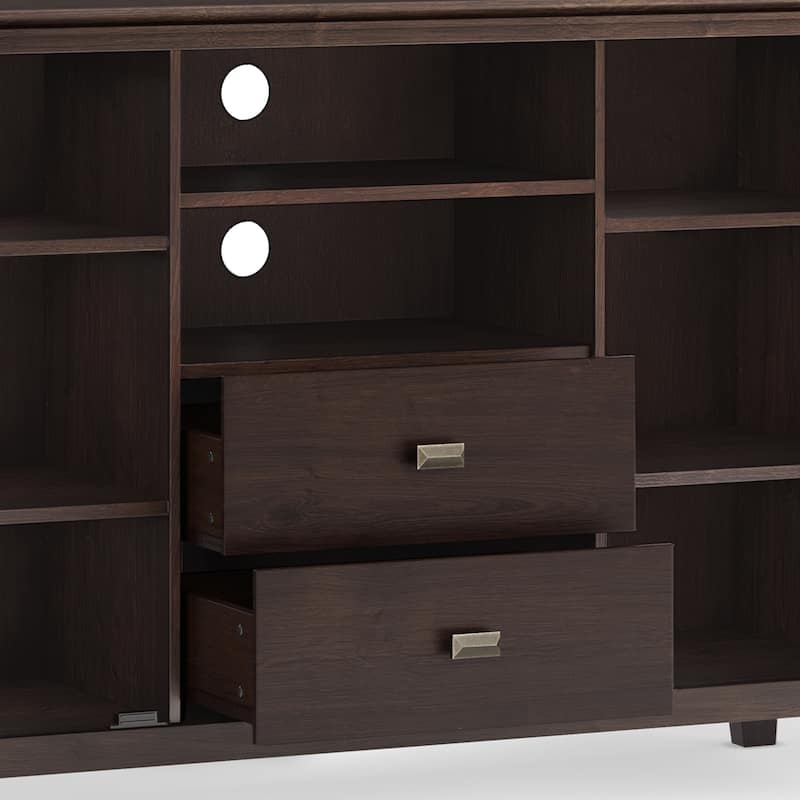 WYNDENHALL Stratford 53-inch Solid Wood TV Media Stand - 53 inch wide
