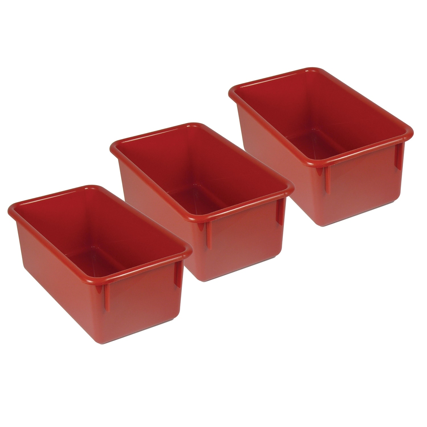 Romanoff Stowaway Tray no Lid, Red, Pack of 3