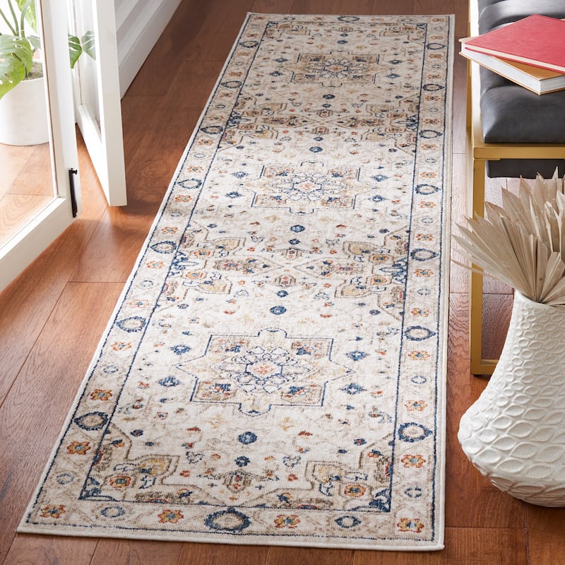 SAFAVIEH Olympia Oketa Abstract Rug - 2'3" x 9' Runner - Ivory/Beige