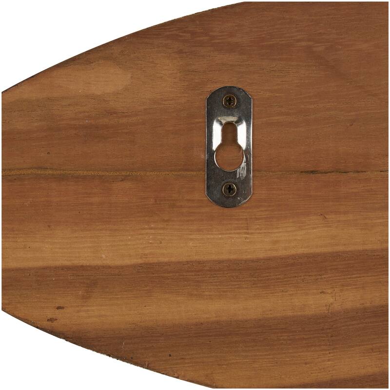 Brown Wood Handmade Distressed 4 Hanger Wall Hook with White Whales and Hanging Rope