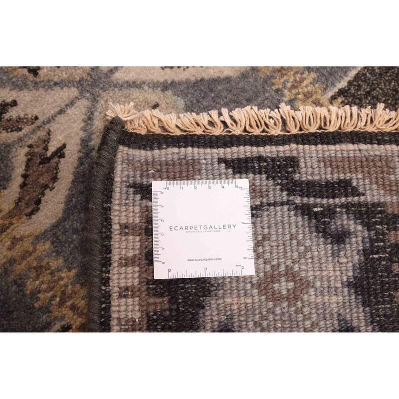 ECARPETGALLERY Hand-knotted Finest Agra Jaipur Grey Wool Rug - 2'5 x 7'10