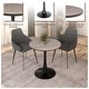 preview thumbnail 21 of 31, Bristol 27" Round Dining Table for 4 with Solid Wood Tabletop in Sleek Black Pedestal Base for Kitchen & Dining Room - 27.56"