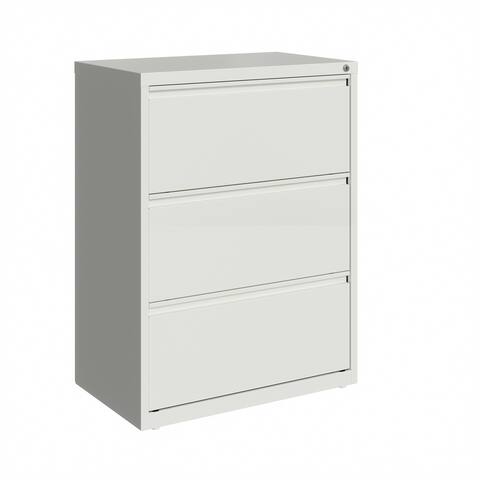 Hirsh 30-in Wide HL10000 Series 3 Drawer Lateral File Cabinet, White
