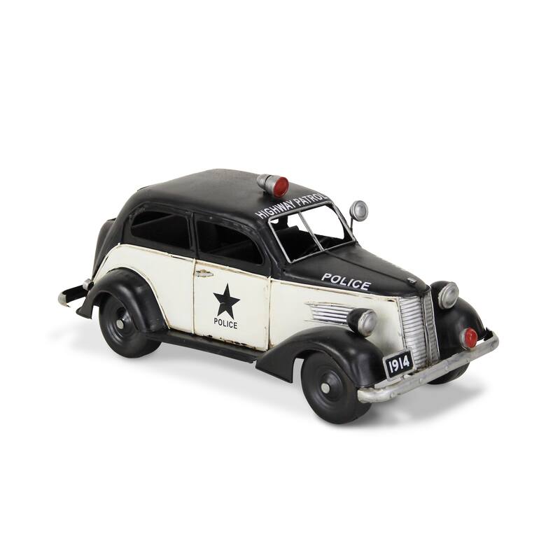 Multicolor Metal 1937 Police Car Model - Multi