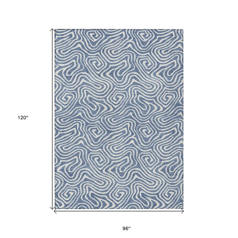 HomeRoots Abstract Transitional Rectangle Outdoor Rug