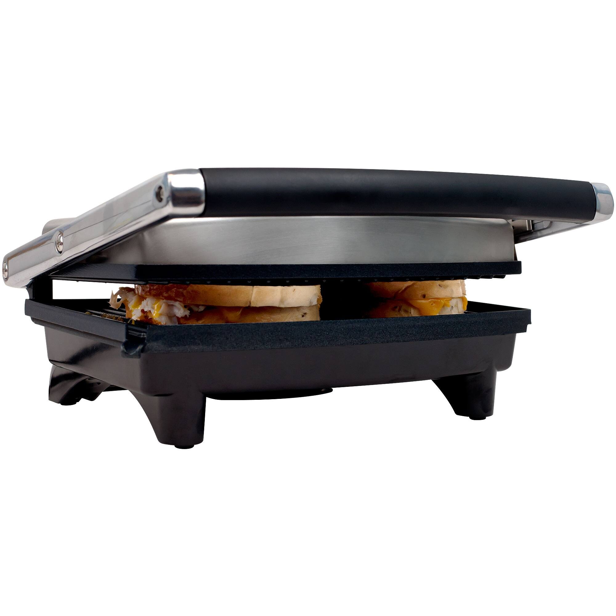 Panini Press Gourmet Grilled Cheese and Sandwich Maker by Chef Buddy