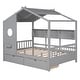 preview thumbnail 13 of 15, Full Size House Bed with 2 Drawers, Kids Bed with Storage Shelf