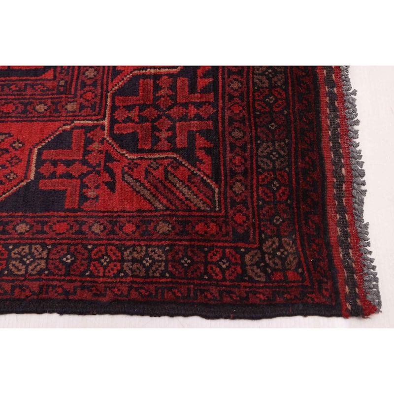 ECARPETGALLERY Hand-knotted Finest Khal Mohammadi Red Wool Rug - 4'11 x 6'5