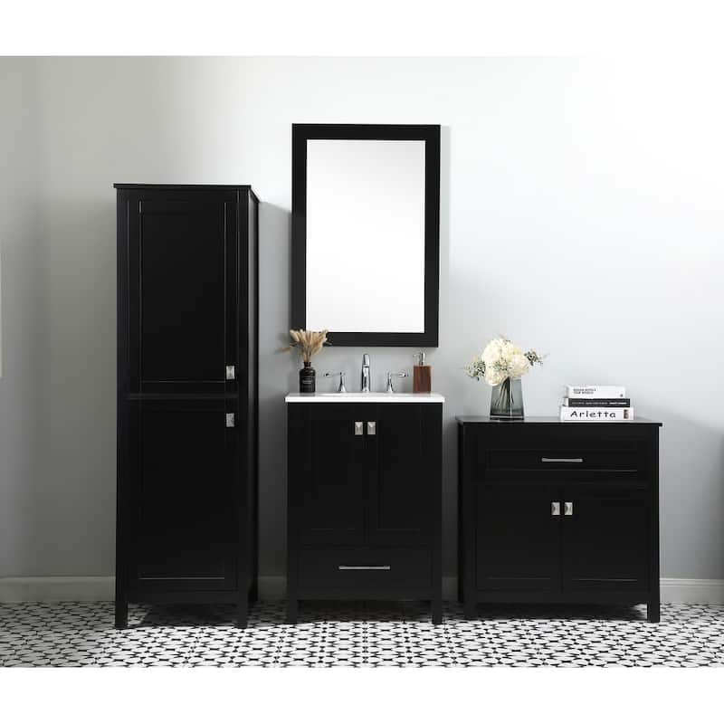 Indigo Home 20 Inch Bathroom Linen Storage Freestanding Cabinet - 20 x 22