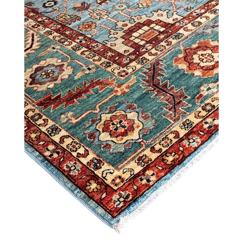 Serapi One-of-a-Kind Hand-Knotted Area Rug - Light Blue, 9' 0" x 11' 10" - 9' 0" x 11' 10"