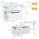 preview thumbnail 20 of 29, Costway 3-in-1 Kids Convertible Storage Bench Wood Activity Table and - See Details