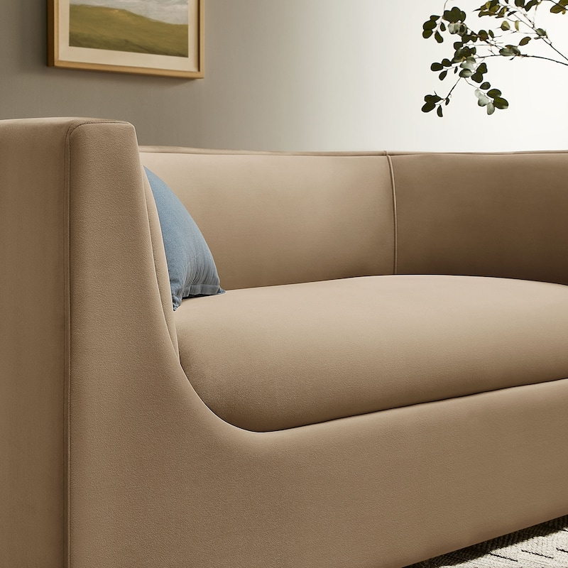 Hilda 67" Curved Back Performance Velvet Loveseat