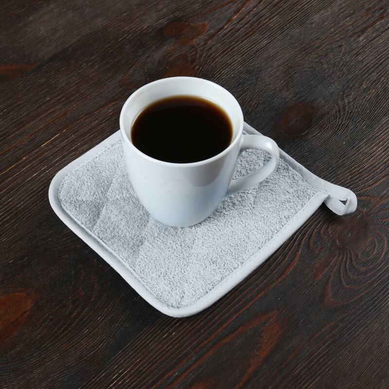 Arkwright Home 7x7 Solid Color Cotton Terry Pot Holders - Pack of 12
