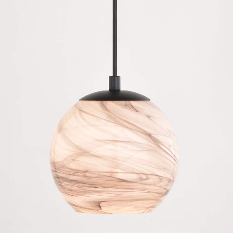 Vaxcel Lighting P0407 Milano 6" Wide Mini Pendant with Marble Glass