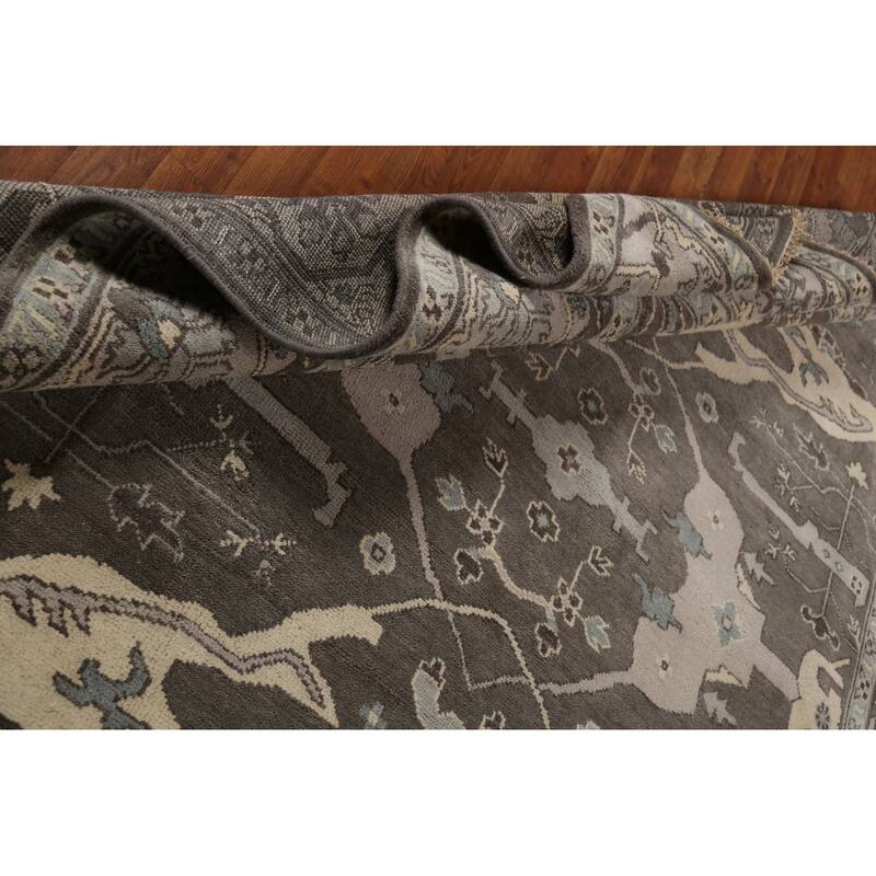 Transitional Oushak Area Rug Hand-Knotted Wool Carpet - 8'2" x 9'10"