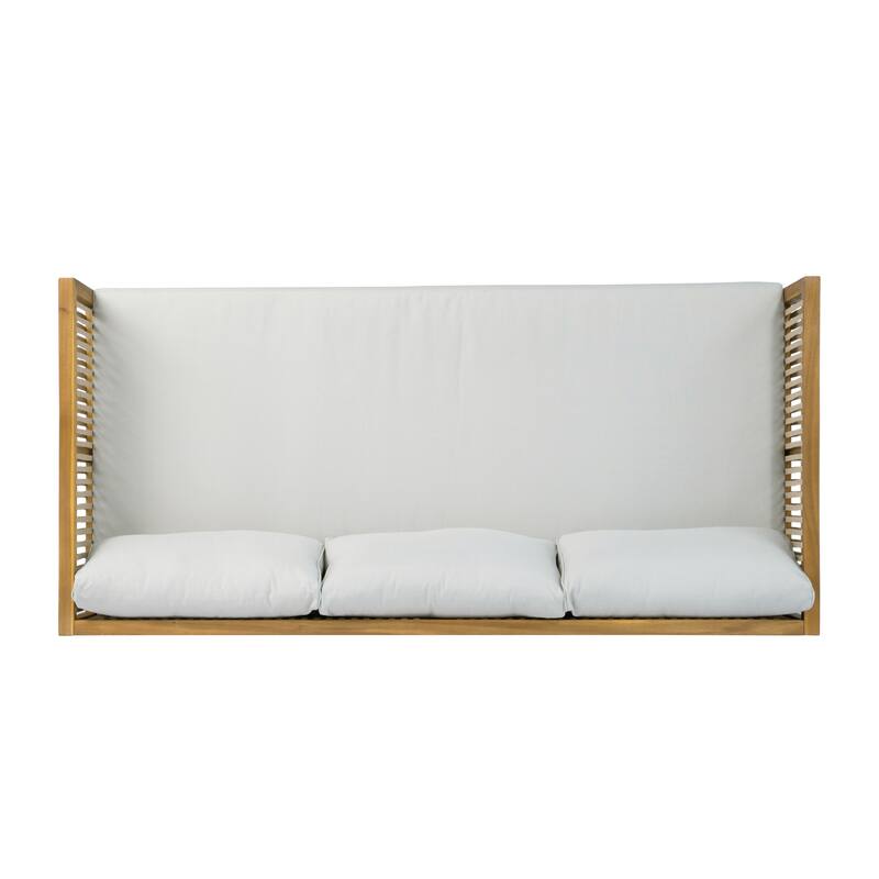 Christopher Knight Home - Acacia Wood Outdoor Patio Sofa with Rope Design