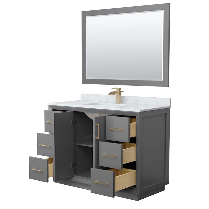 Wyndham Collection WCF414148S-NAT-UNSM46 Strada 48" Free Standing