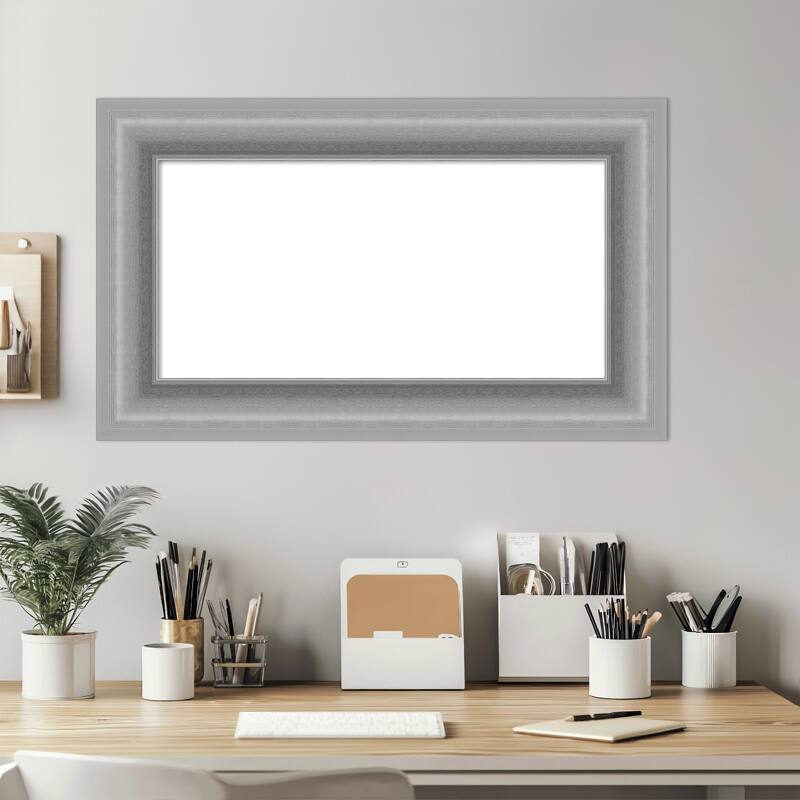 Amanti Art Peak Polished Nickel Framed Dry Erase Magnetic Board