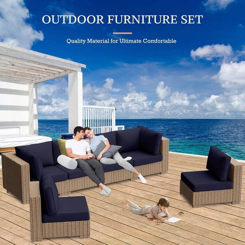 14 Piece Patio Furniture Cushion Set Outdoor Sofa Replacement Cushions