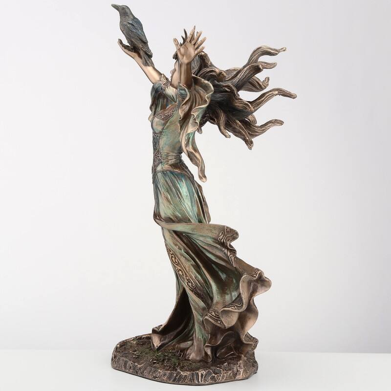9.84 inches Height Cold Cast Bronze Morgan Le Fay Bronze Finish Figurine