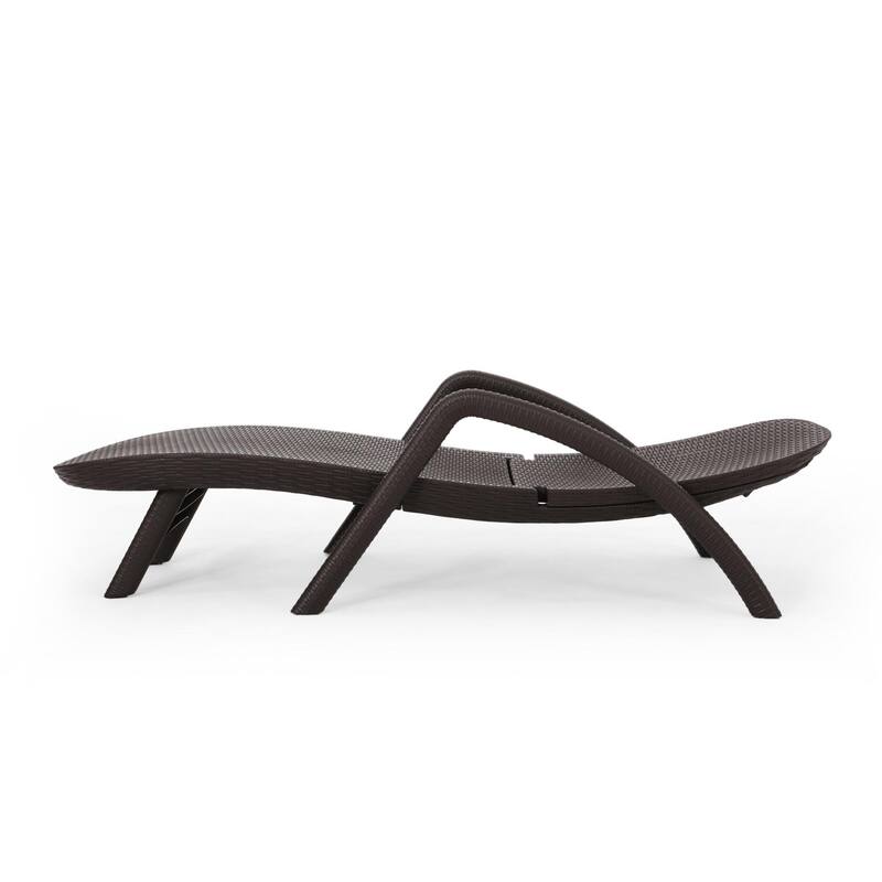 Outdoor Polypropylene Resin Recliner with Armrests