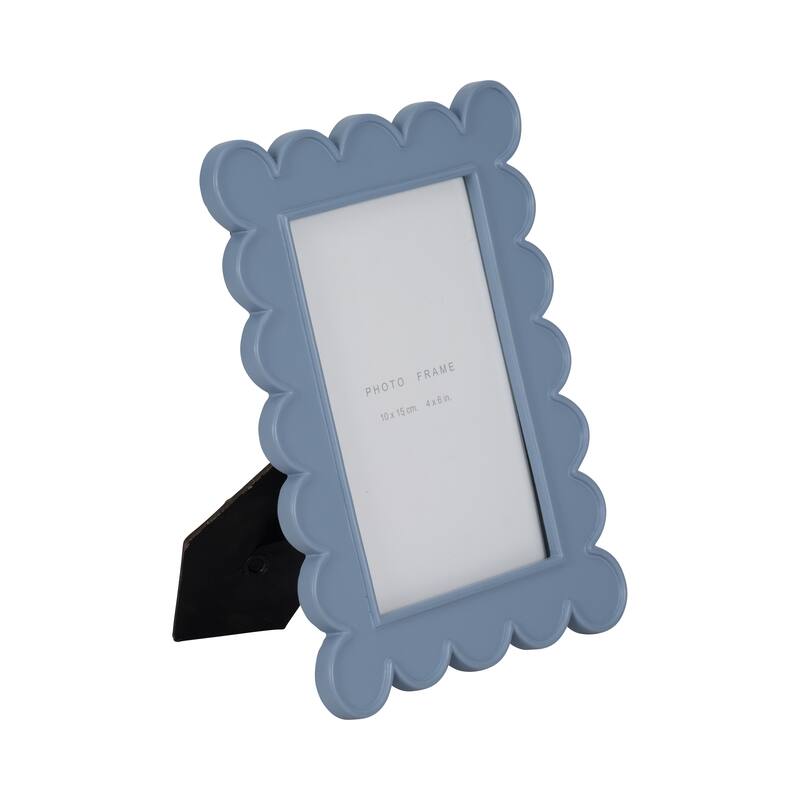Resin Scallop Edge Photo Frame - Blue