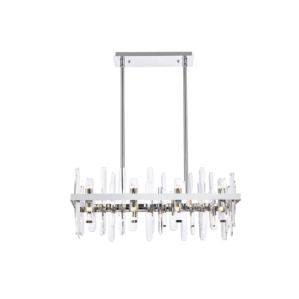 Indigo Home 30 inch crystal rectangle chandelier