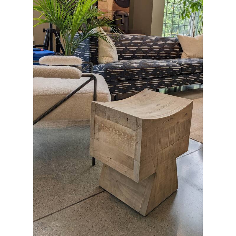 16" Wide Stool, Brown