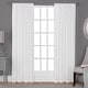preview thumbnail 1 of 6, ATI Home Belgian Sheer Window Curtain Panel Pair with Rod Pocket Winter White - 50X84 - 84 Inches