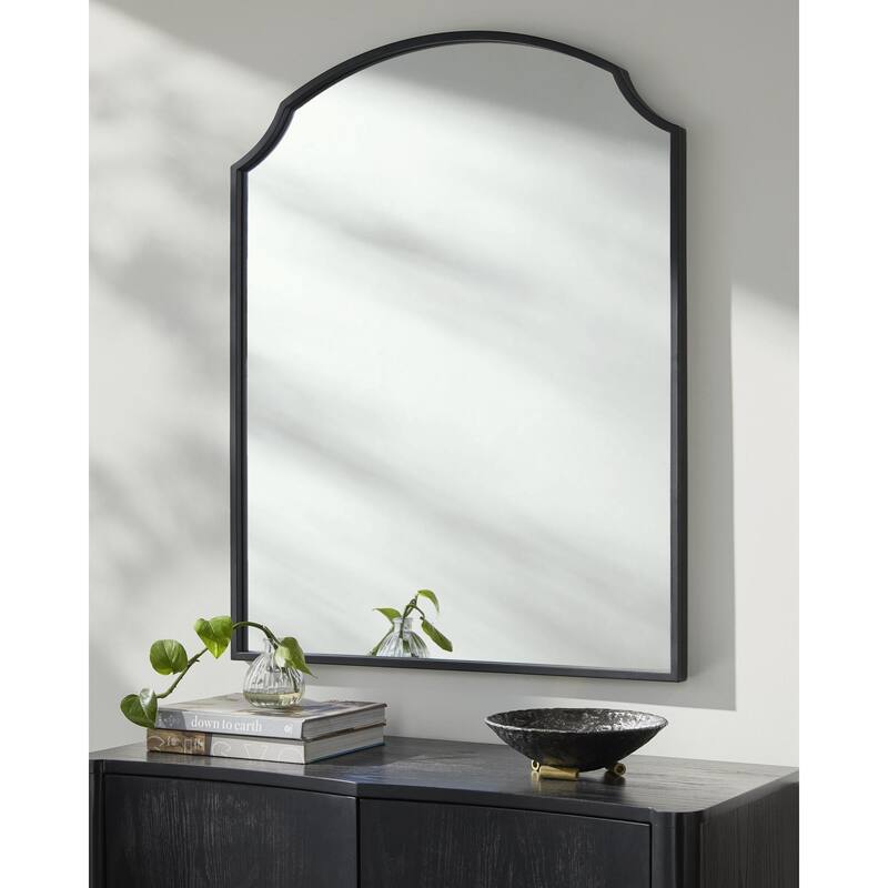 Livabliss Corbin Traditional Mantel Mirror - 36"H x 29"W x 1"D - Black