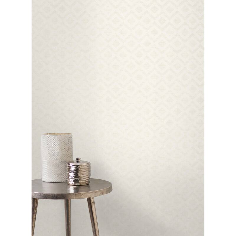Decorline Cadenza Grey Geometric Wallpaper - 20.5in x 396in x 0.025in