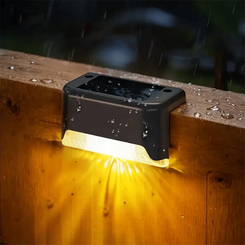 White light 32PCS Solar Deck Lights Outdoor - Black