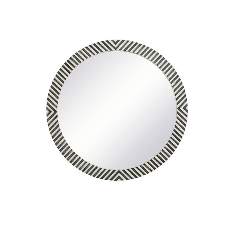Carson Carrington Labben Round Chevron Mirror
