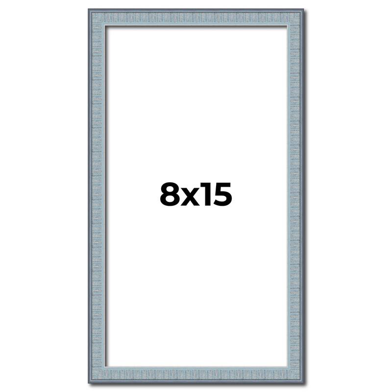 8x15 Frame Rustic Sky Blue Solid Wood Picture Frame | 0.75 Inch